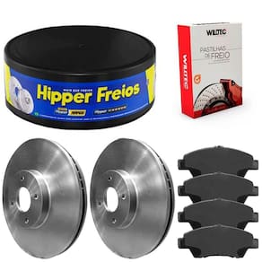 Kit Pastilha Disco Dianteiro Ventilado Fit 1.5 2014 a 2021