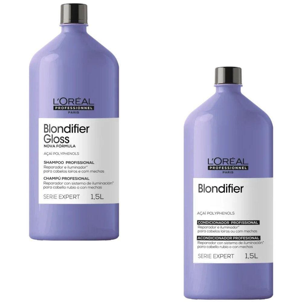 Shampoo E Condicionador Profissional Loreal Blondifier Gloss