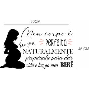 Adesivo Decorativo Frases Parto Humanizado Meu Corpo