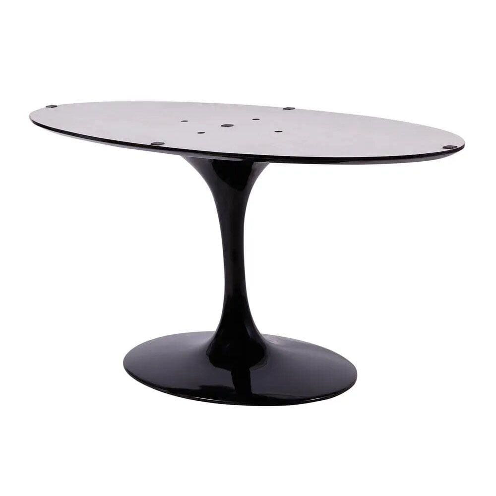 Base Mesa Saarinen Tulip Jantar Oval Pequena - Preta