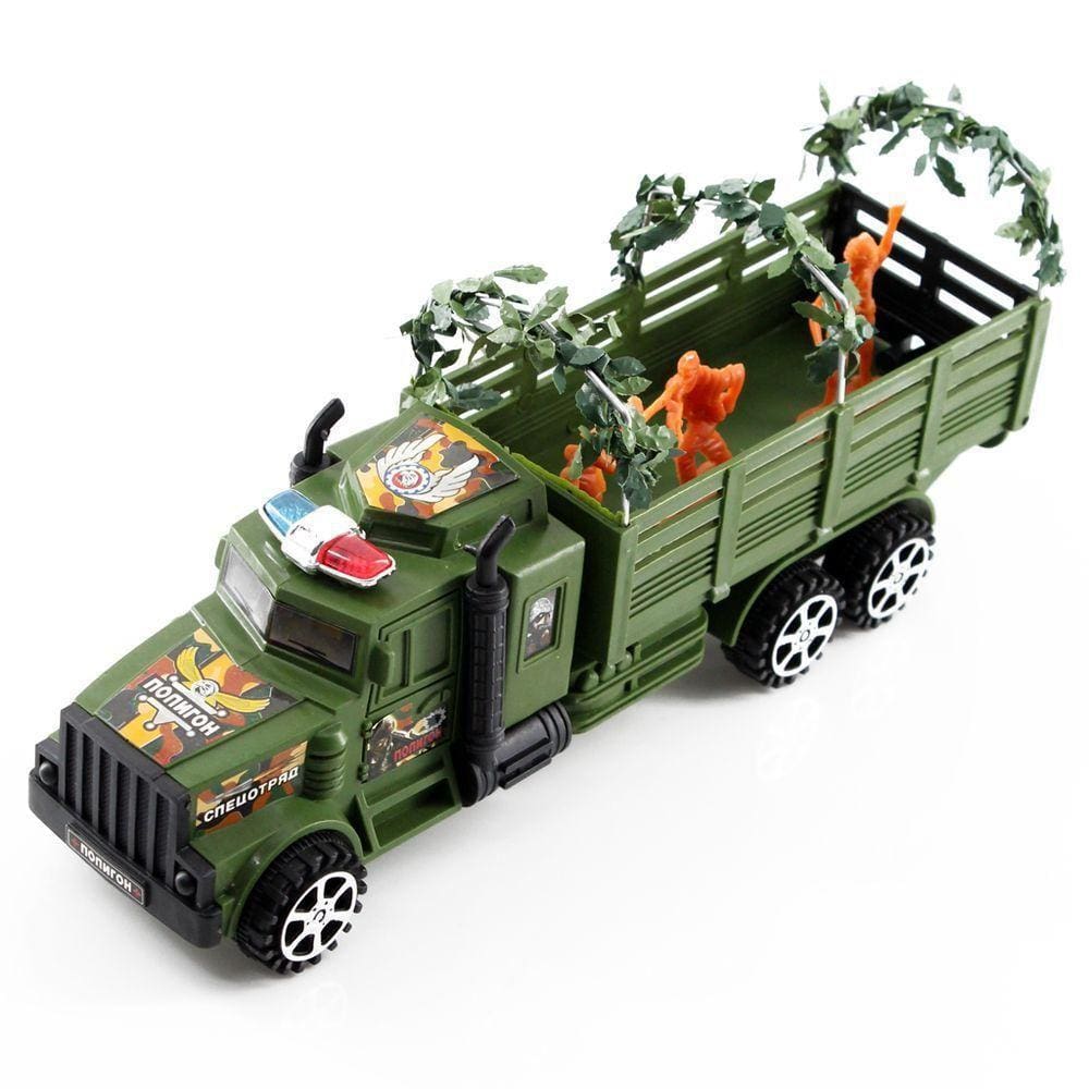 Brinquedo Carreta A Fricção Caminhão Militar Camuflado