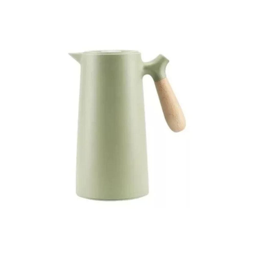 Garrafa Térmica P/ Café Chá 1L Bule Fashion Cabo de Madeira
