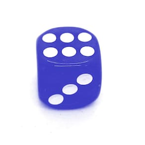Dado Azul 6 Lados 14mm Orixás Umbanda Erês Zé Pilintra Un