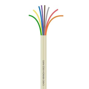 Cabo Manga 8X22 Awg - Sem Blindagem Bege - 40 Metros