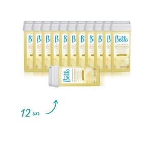 Cera Quente Para Depilação Rollon Chocolate 100g Depil Bella kit com 12 unidades