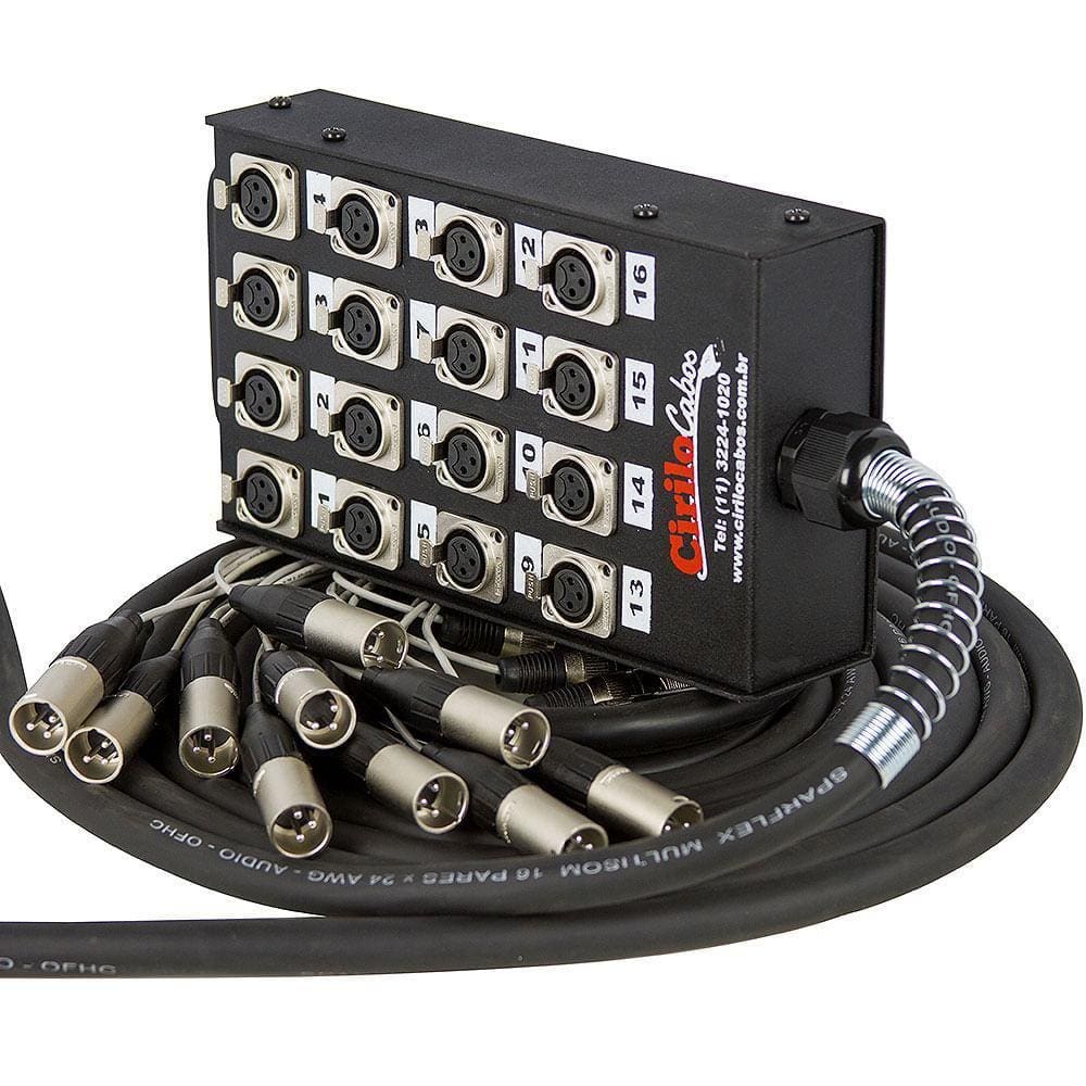 Medusa 16 Vias Com Conectores Xlr Neutrik - 100 Mt