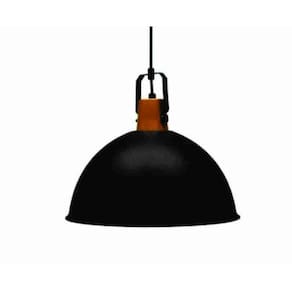 Luminária pendente redonda factory preto/cobre taschibra
