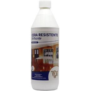 Cera Brilhante Líquida Resistente Piso De Madeira W&W 1L