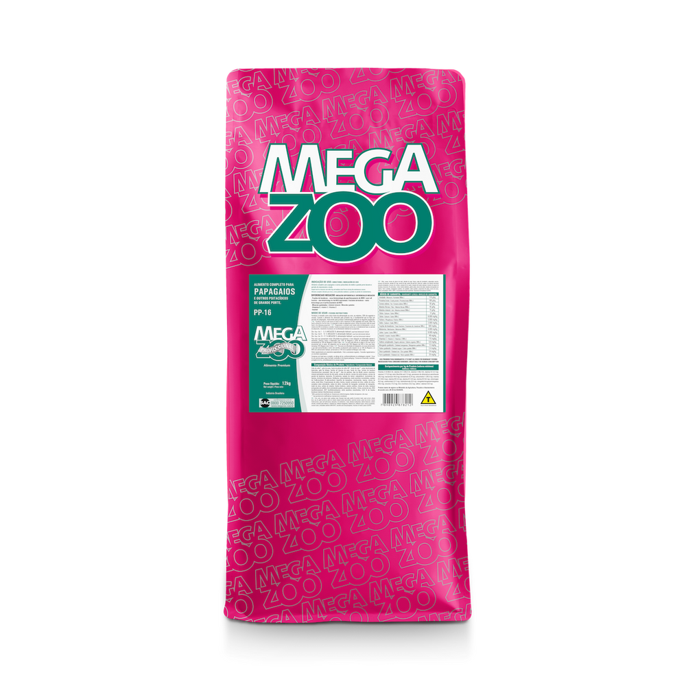 Megazoo Ext Papagaio Premium (Pp16) 12Kg