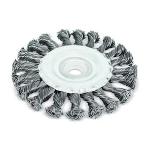 Escova De Aço Carbono Circular Trançada 6 x 1/2 X 7/8