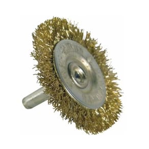 10x Escova Aço Latonado Circular Hast 6 mm 50 mm Fio 0,30 mm