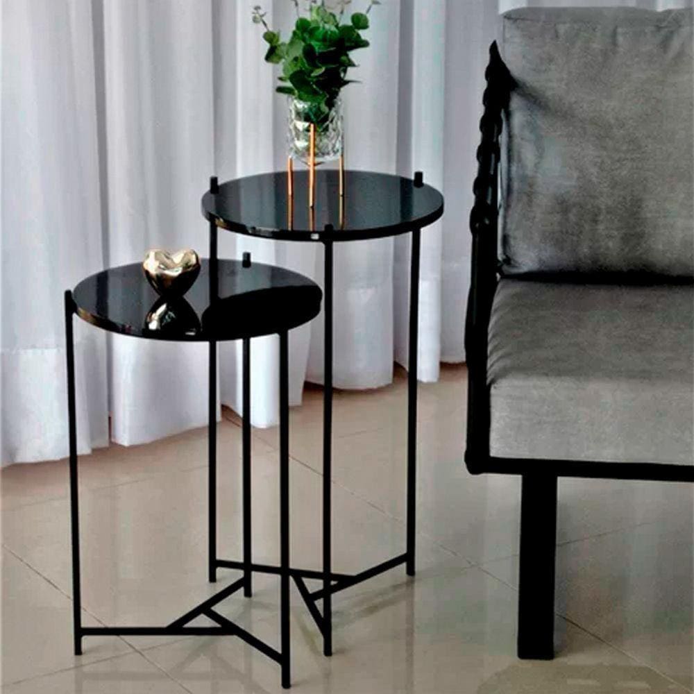Mesa Lateral De Apoio Áquila - Preta - Preto