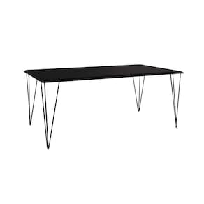 Mesa Elen Tampo Retangular 150 X 90 Cm De Madeira Preto New Green - Preto