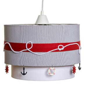 Lustre Tubular Duplo Marinheiro Quarto Bebê Infantil Menino