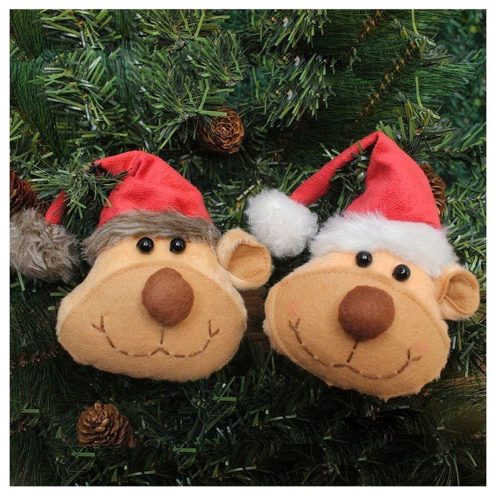 Enfeite Pendente Para árvore De Natal Ursinho 15cm 8 Unidades