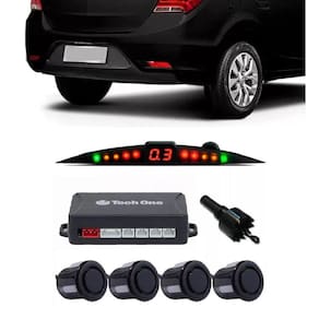 Sensor Estacionamento Ré Preto Com Visor Slim Prisma 2013/18