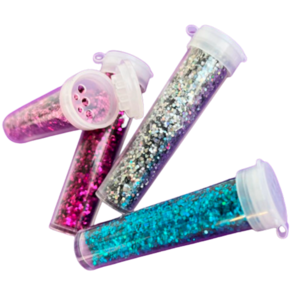 Glitter Hexagonal miúdo Shaker Blister com 4 cores Marca BRW