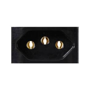 Kit 20 Modulo Tomada 2P+T 10A 250V Preto Pezzi Linha 50000
