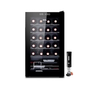 Adega 24 Garrafas Climatizada Painel Touch EAC24G 220V com Abridor Elétrico Preto EOS