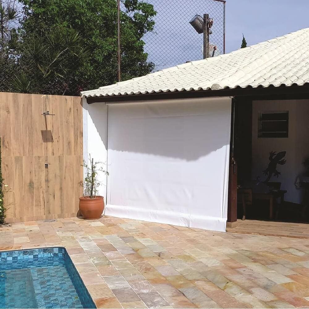 Toldo Cortina Branco - 2,00m x 2,60m - kit completo