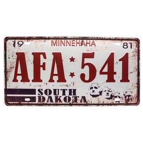 Placa de Carro Antiga Decorativa Metálica Vintage Florida