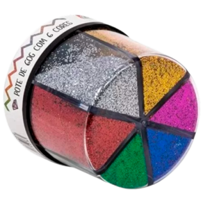 Glitter Fino Shaker Colors com bico dosador BRW 6 Cores 60g