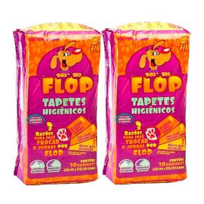 Kit 2 Tapetes Higiênicos Cães Flop Petix C/30 Unidades