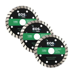 Kit 3 Discos de Serra Mármore Corte Diamantado Turbo 110m 110x20x10 DSMT110 - EOS