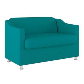 Namoradeira Tilla Sala De Estar Tecido Suede – Balaqui Decor Cor:azul Turquesa