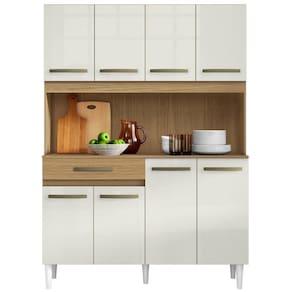 Cozinha Compacta 8 Portas 2001308 Cleo Atacama Off White Armoveis Atacama Off White