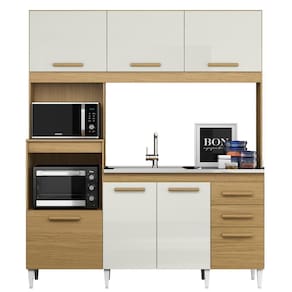 Kit Cozinha Compacta 7 Portas 2001590 Camila Atacama Off White Armoveis Atacama Off White