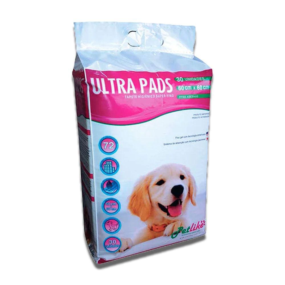 Kit 3 Un Tapete Higiênico Ultra Pads 60X60Cm C/30 Unidades