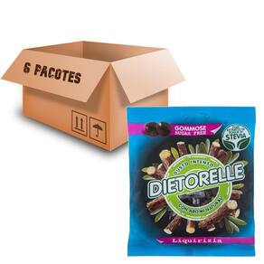 Bala De Goma De Alcaçuz Dietorelle 70G 6 Pacotes