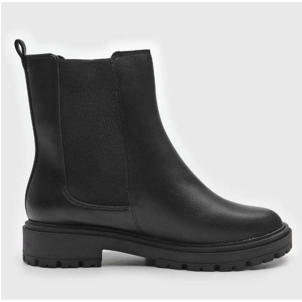 Bota Vizzano Coturno Feminino Elástico Nas Laterais Chelsea