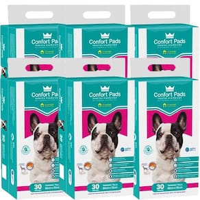 Tapete Higiênico 60X55Cm Confort Pads C/30 Kit 6 Unidades