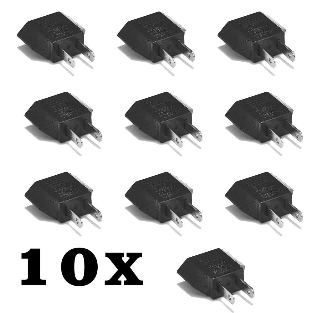 10 Adaptador Tomada Br Para Us Saida Pino Chato 110/220v