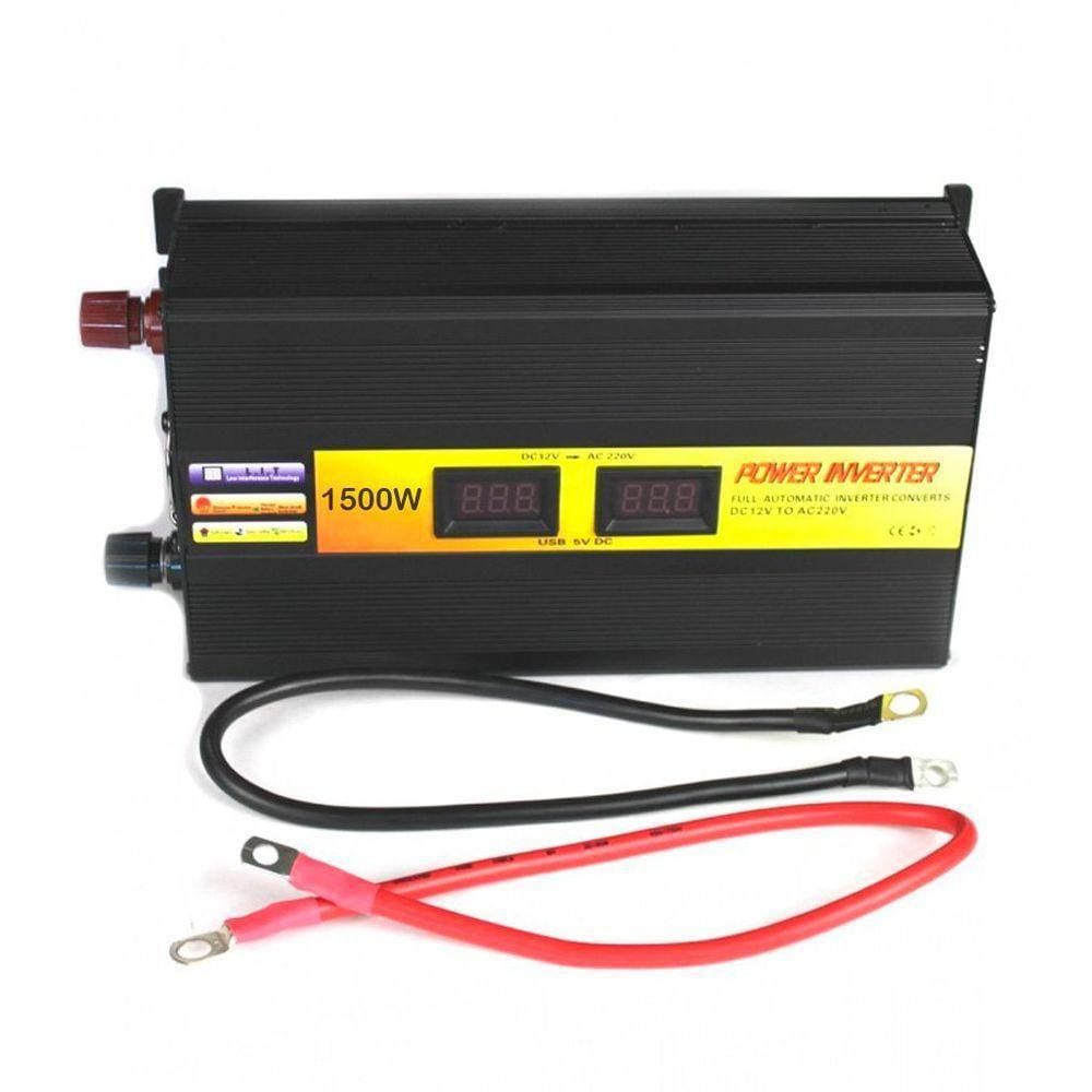 Inversor Tensão 1500w 12v Para 220v Veicular Transformador Conversor Com Tomada Padrão E Usb