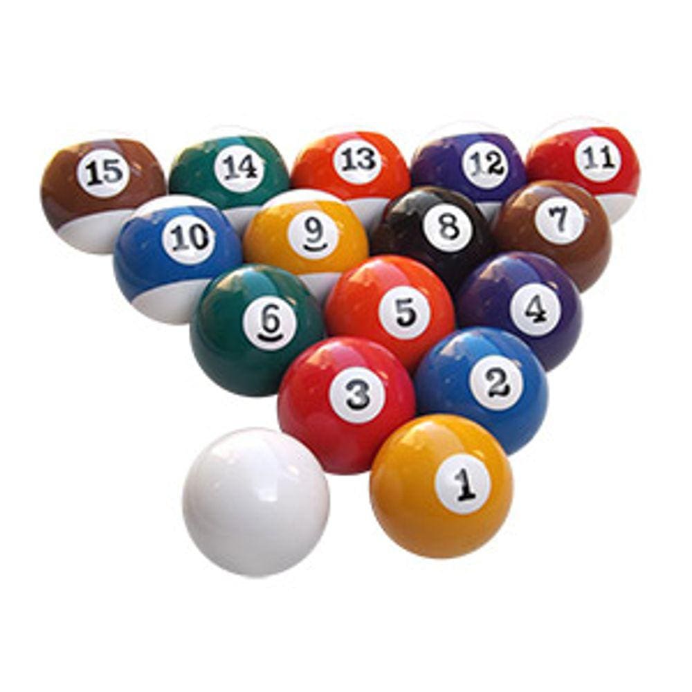 Jogo De Bolas De Bilhar Sinuca Snooker 52mm Bolão 54mm