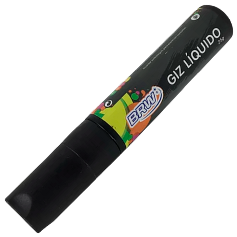 Giz Líquido 15mm BRW Cor Preto 25g