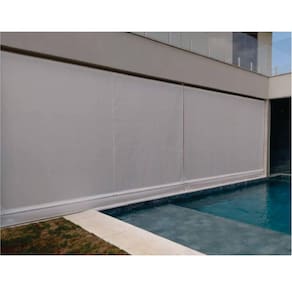 Toldo Cortina Cinza - 3,90m x 2,80m - kit completo