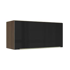Armário Aéreo 70 Cm 1 Porta Rustic/preto Lux Madesa Rustic/preto
