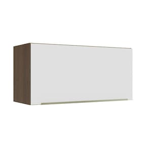 Armário Aéreo 70 Cm 1 Porta Rustic/branco Veludo Lux Madesa Rustic/branco Veludo