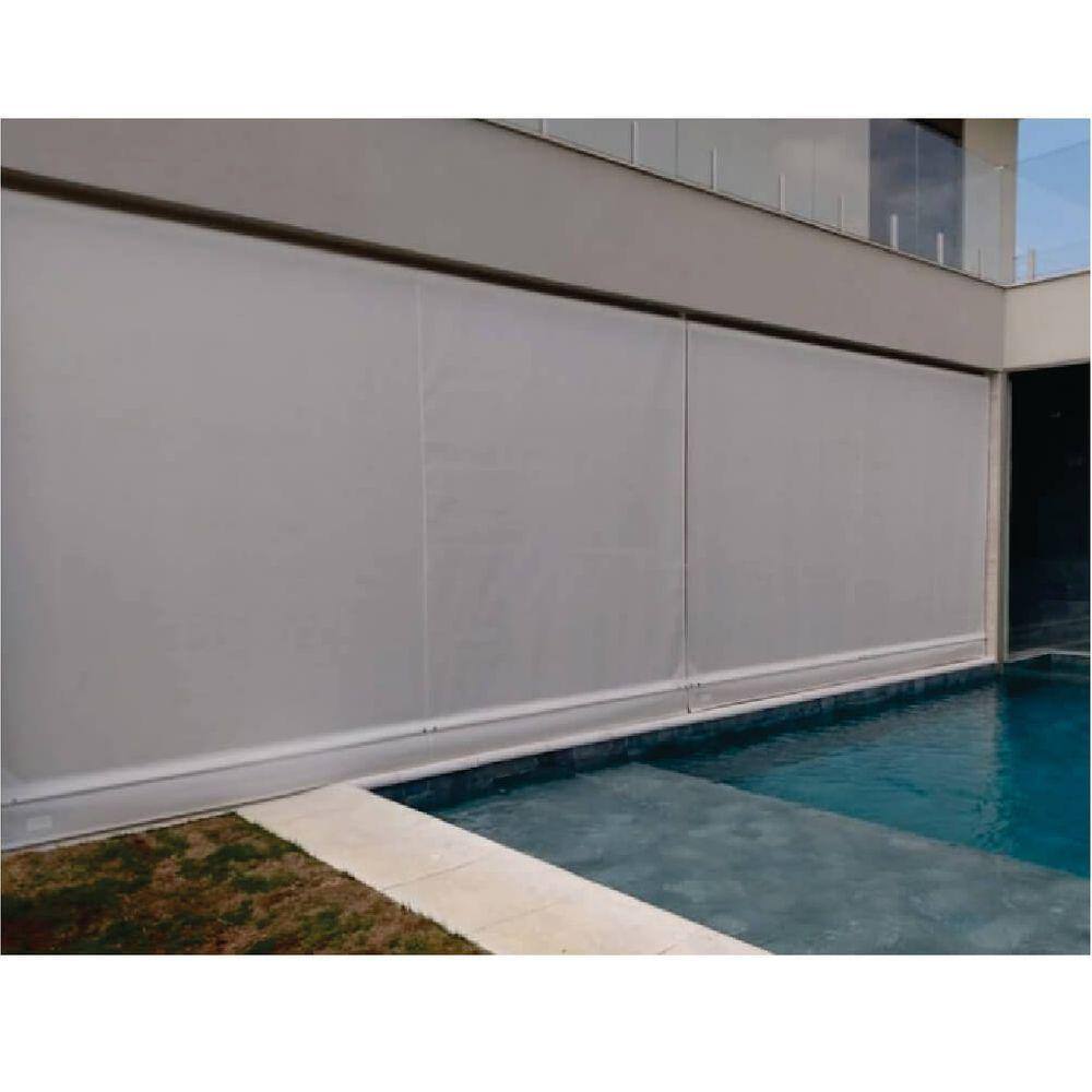 Toldo Cortina Cinza - 3,80m x 1,60m - kit completo