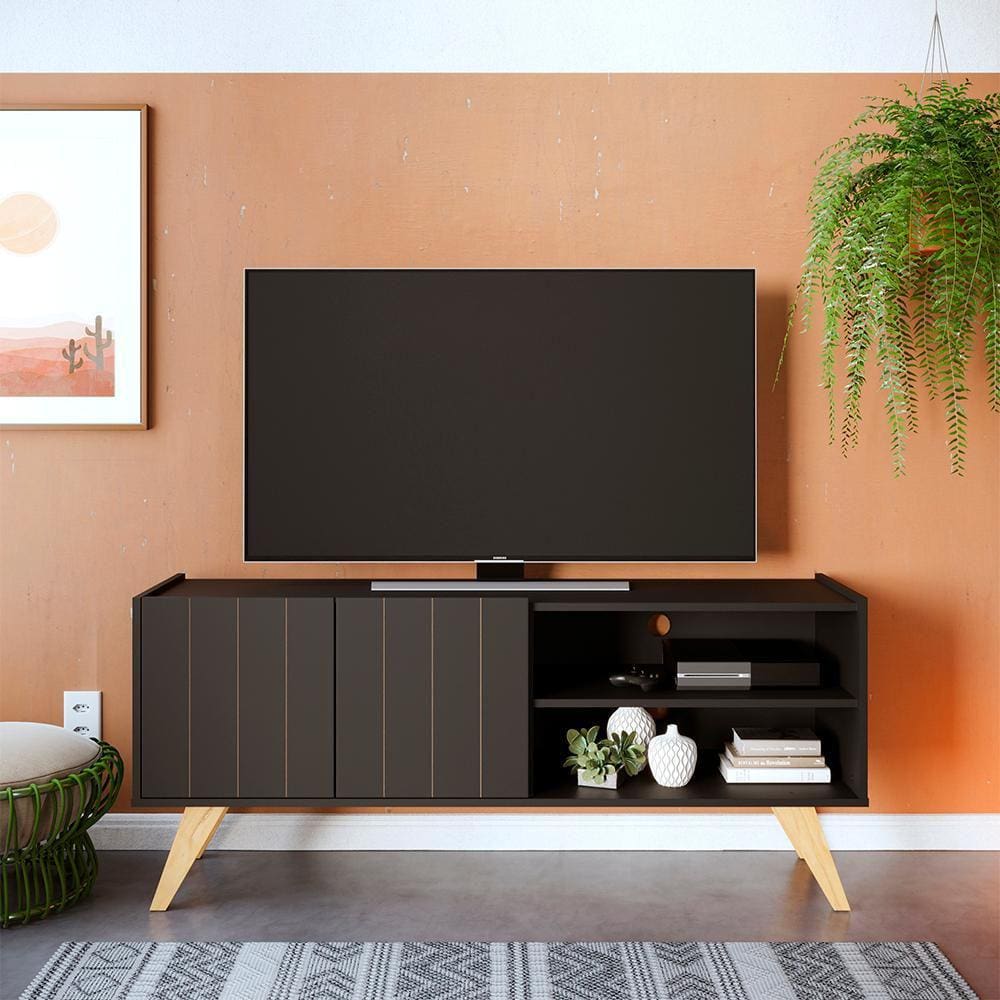 Rack para TV até 50" Space Moov Preto Fosco