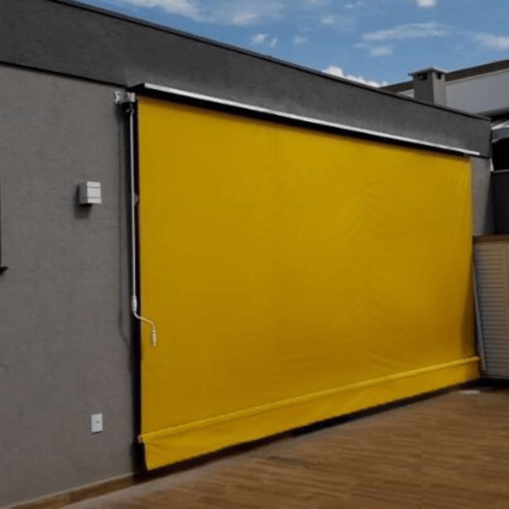 Toldo Cortina Amarelo - 2,20m x 3,10m - kit completo