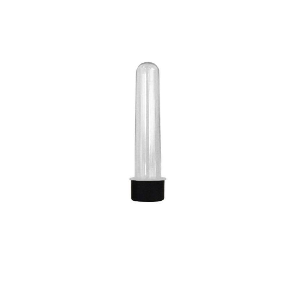 Tubete 08 Cm Com Tampa Preto 100Un Tubo De Ensaio