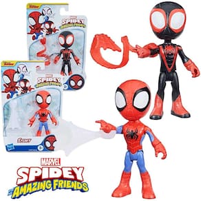 Bonecos Miles Morales e Homem Aranha Spidey Amazing Friends