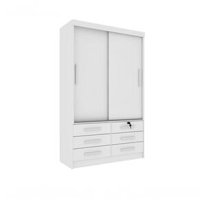 Guarda Roupa Casal Chicago 2 Portas 6 Gavetas S/Espelho Tcil Neve