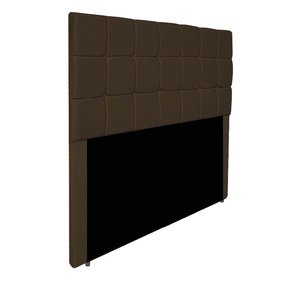 Cabeceira Estofada Manchester 140 Cm Casal Suede - Adj Decor Cor Marrom