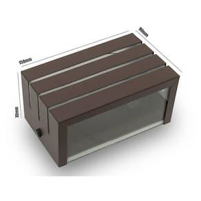 Arandela Frisada Marrom Muro Parede Externa Kit 03 Unidades